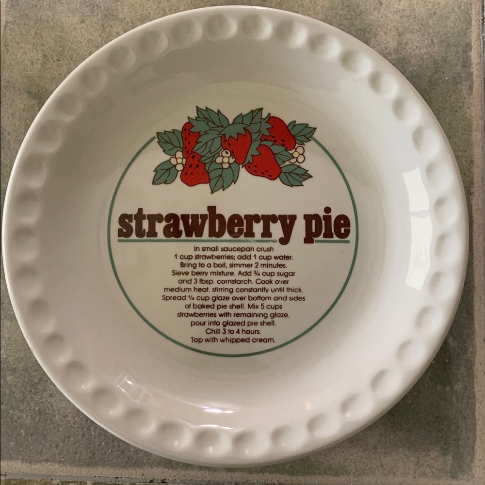 Strawberry Pie Recipe Plate